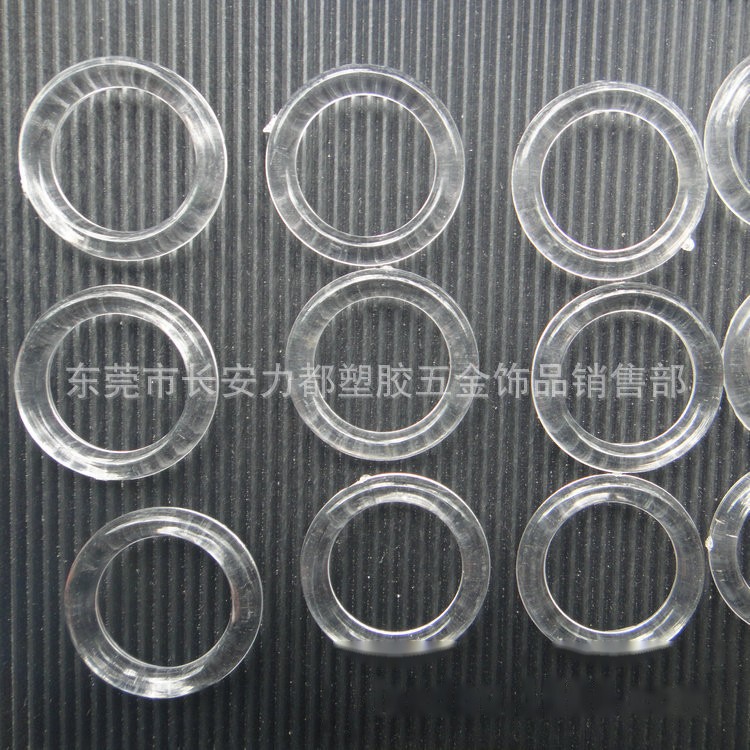 30mm透明塑料圆圈压克力塑胶圈饰品圈扣 30mm环形透明硬塑料圈